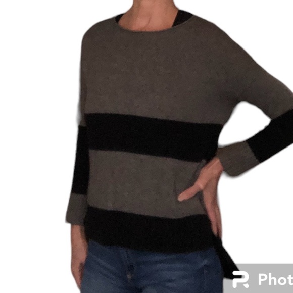 Eileen Fisher 50% yak 50% wool  boat neck sweater size M Asymmetrical Tu… - Picture 10 of 11